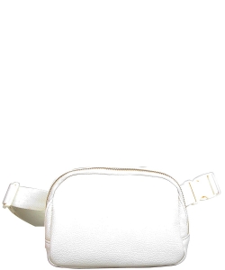 Fashion Fanny Pack Belt Bag ND122P WHITE